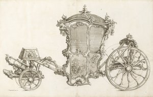 Diseño para un carruaje de Johann Michael Hoppenhaupt